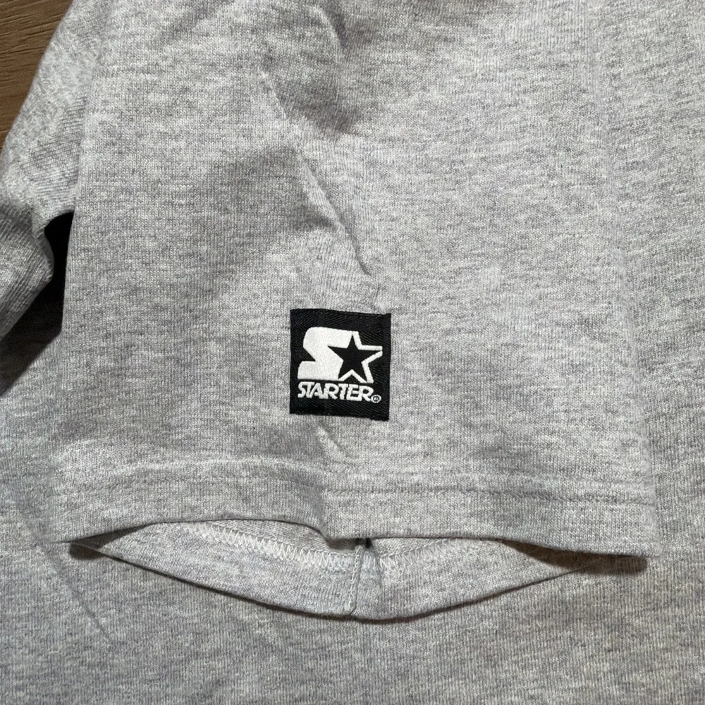 Vintage 90s Chicago Bulls Starter T-Shirt Gray Mens LARGE NBA USA Embroidered - Picture 12 of 12